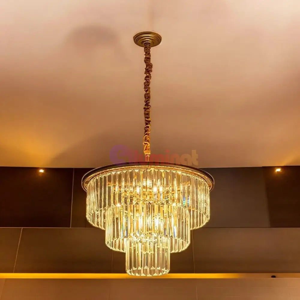 Candelabru Cristal Contemporary Beauty Gold 40Cm Chandeliers Crystal