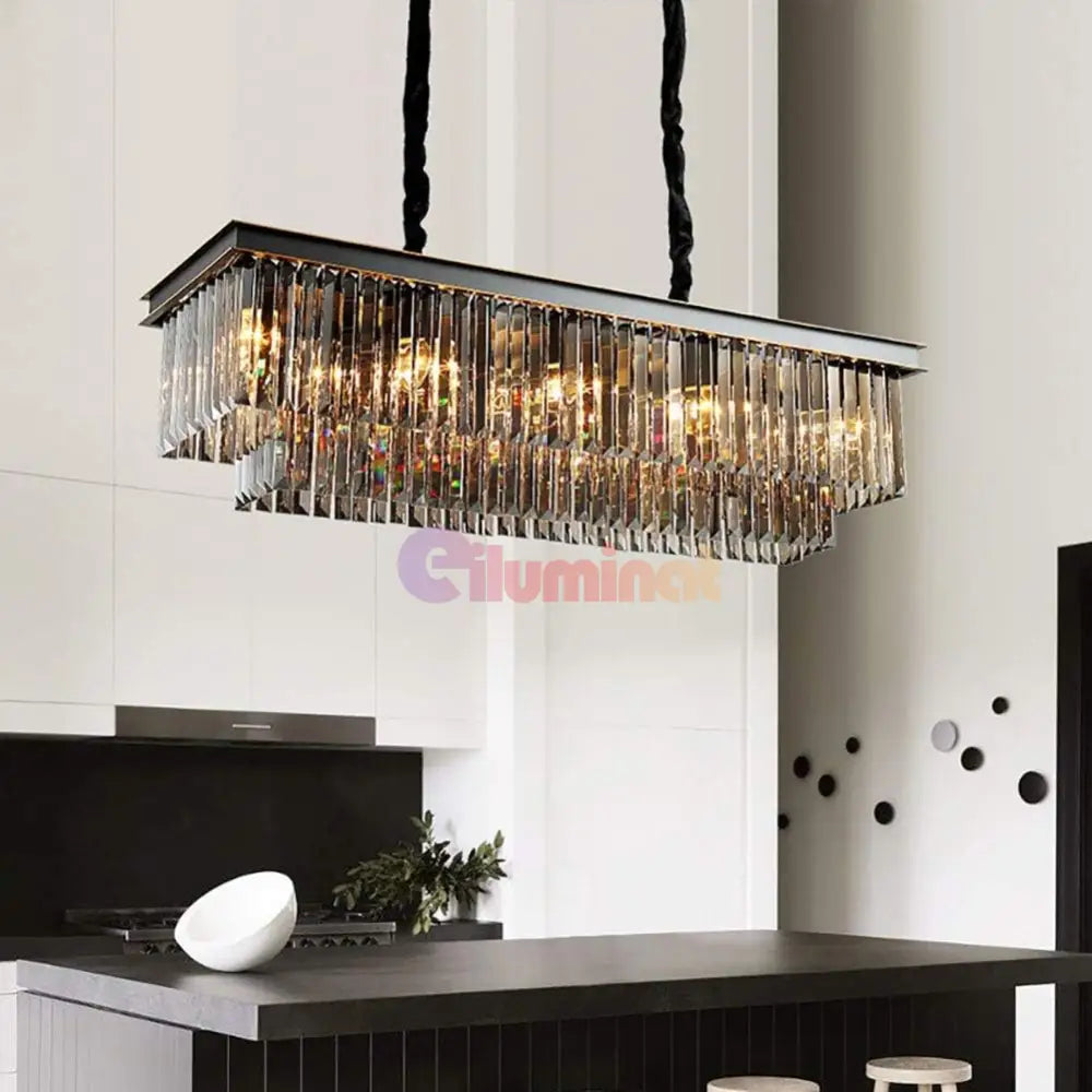 Candelabru Cristal Dark Luxury 100x25cm 100X25CM / NEAGRA / LUXURY Chandeliers Crystal