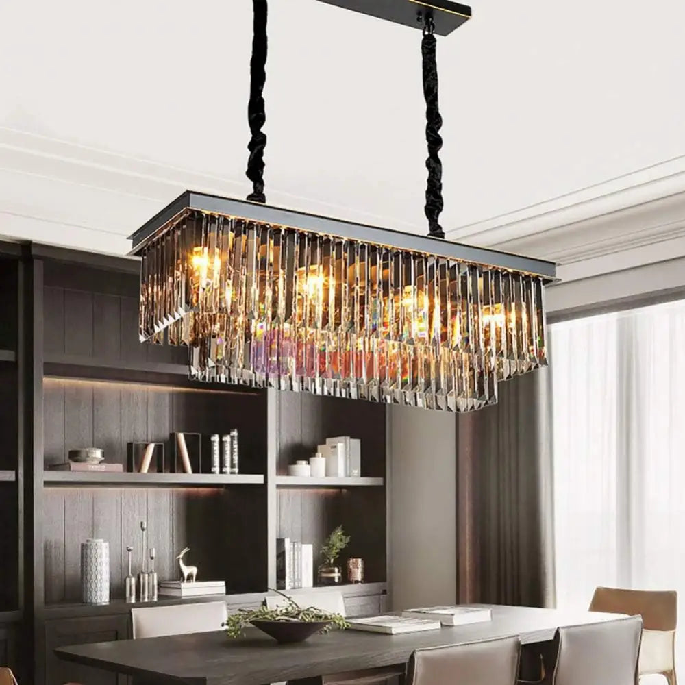 Candelabru Cristal Dark Luxury 100x25cm 100X25CM / NEAGRA / LUXURY Chandeliers Crystal