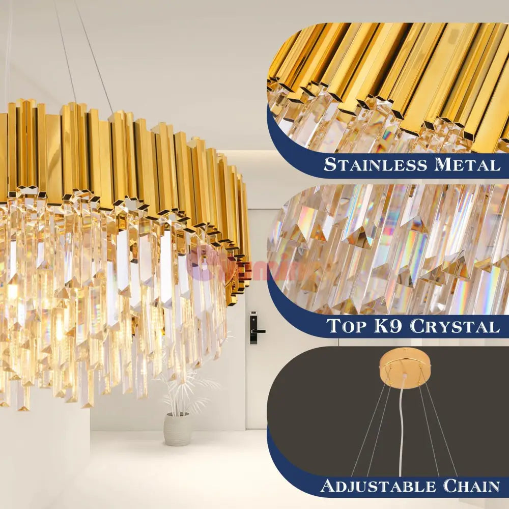 Candelabru Cristal Glory Gold Grande 600Mm Chandeliers Crystal