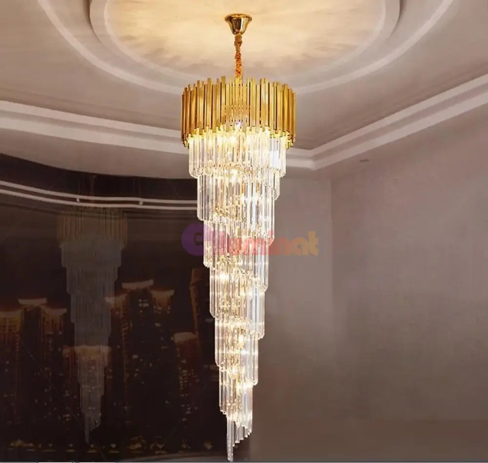 Candelabru Cristal Glory Golden Luxury 160Cm Chandeliers Crystal