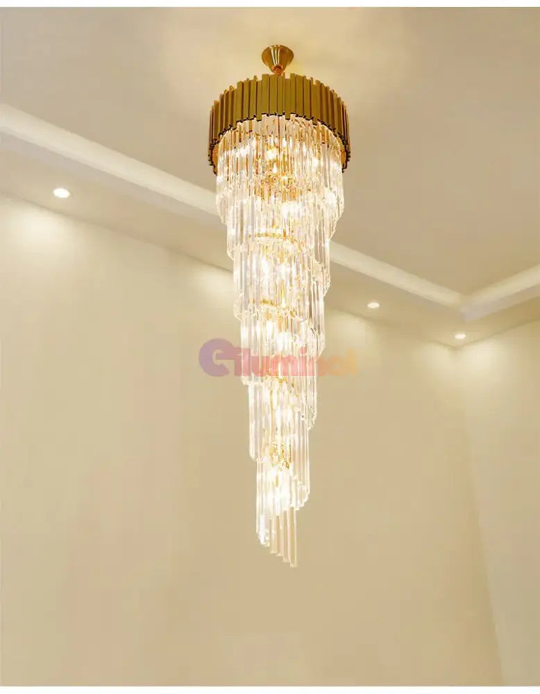 Candelabru Cristal Glory Golden Luxury 180Cm Chandeliers Crystal