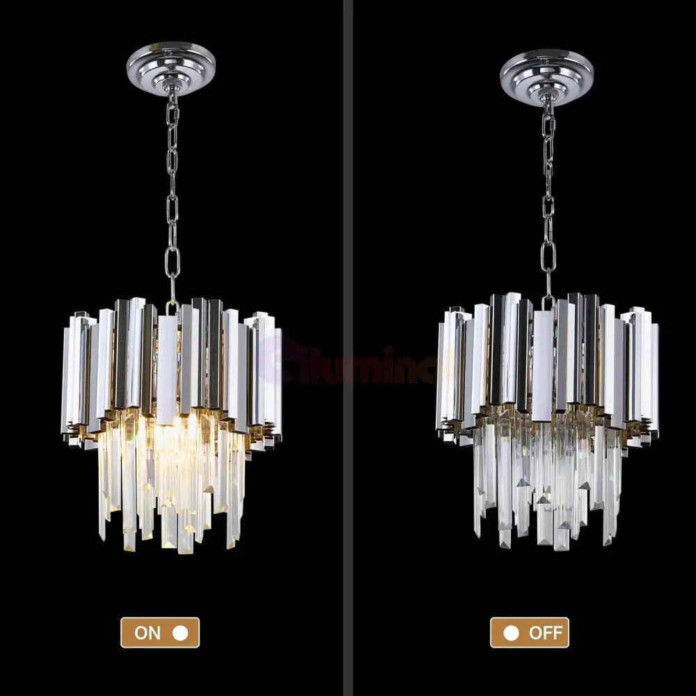 Candelabru Cristal Glory Silver 30Cm Chandeliers Crystal