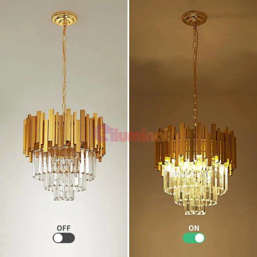 Candelabru Cristal Golden Maxi 400Mm Chandeliers Crystal