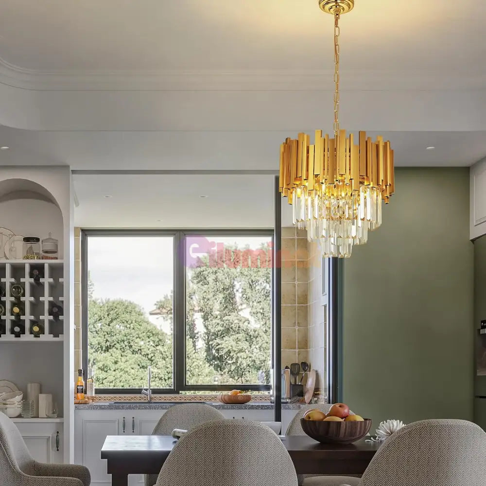 Candelabru Cristal Golden Maxi 400Mm Chandeliers Crystal