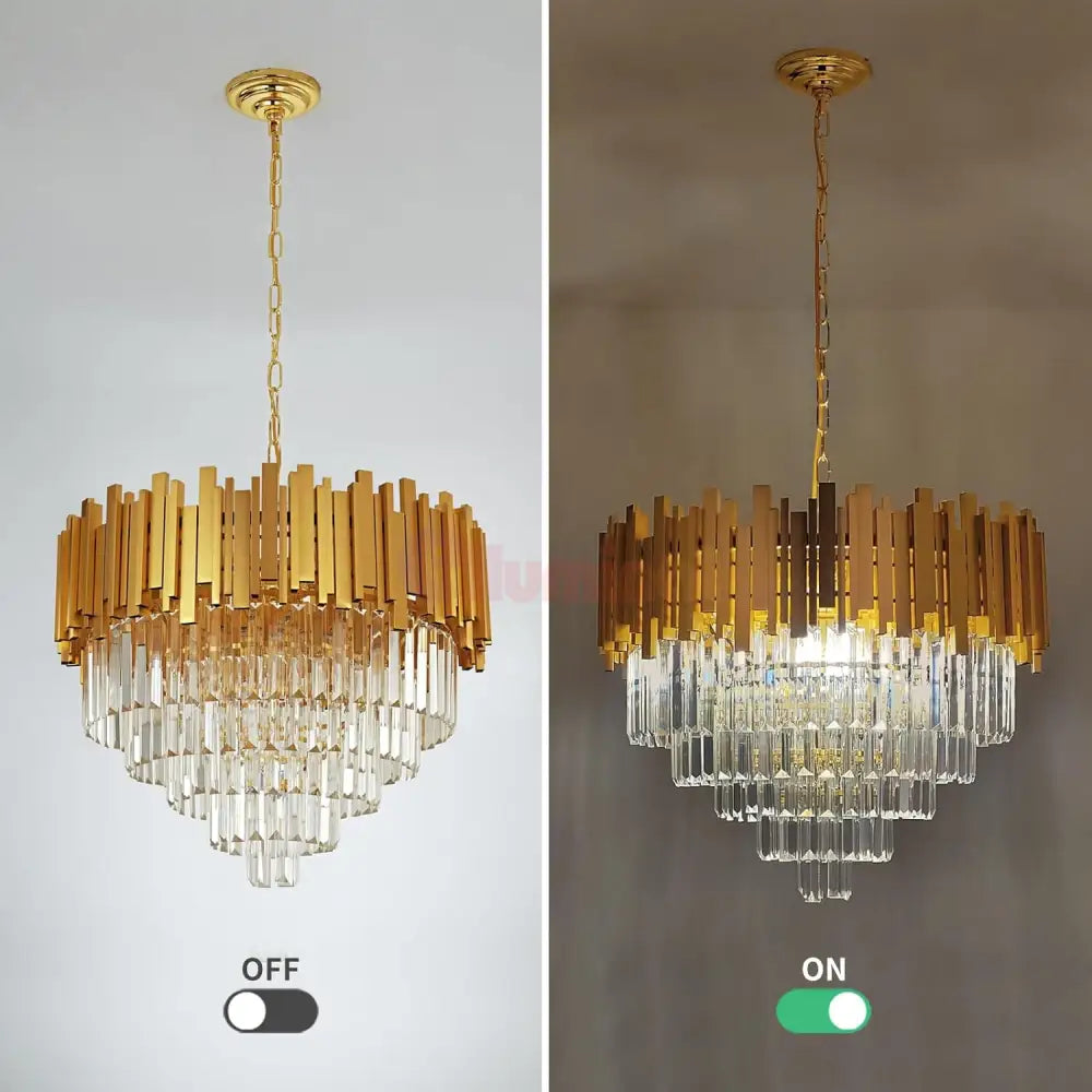 Candelabru Cristal Golden Maxi 500Mm Chandeliers Crystal