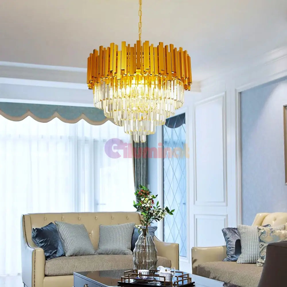 Candelabru Cristal Golden Maxi 500Mm Chandeliers Crystal