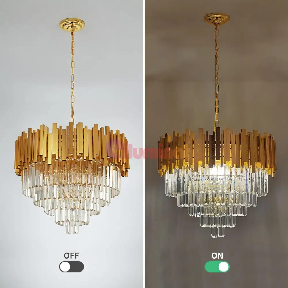 Candelabru Cristal Golden Maxi 500Mm Chandeliers Crystal