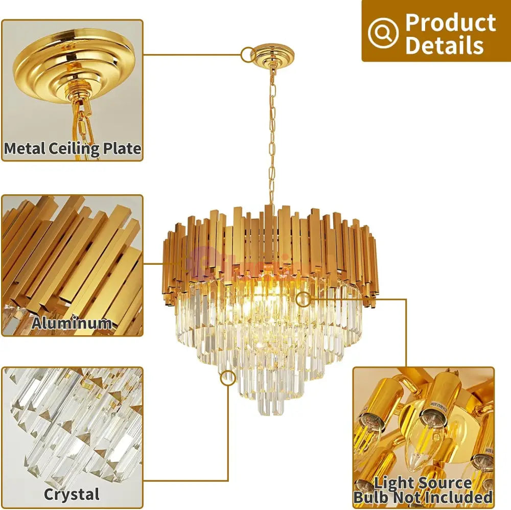 Candelabru Cristal Golden Maxi 500Mm Chandeliers Crystal