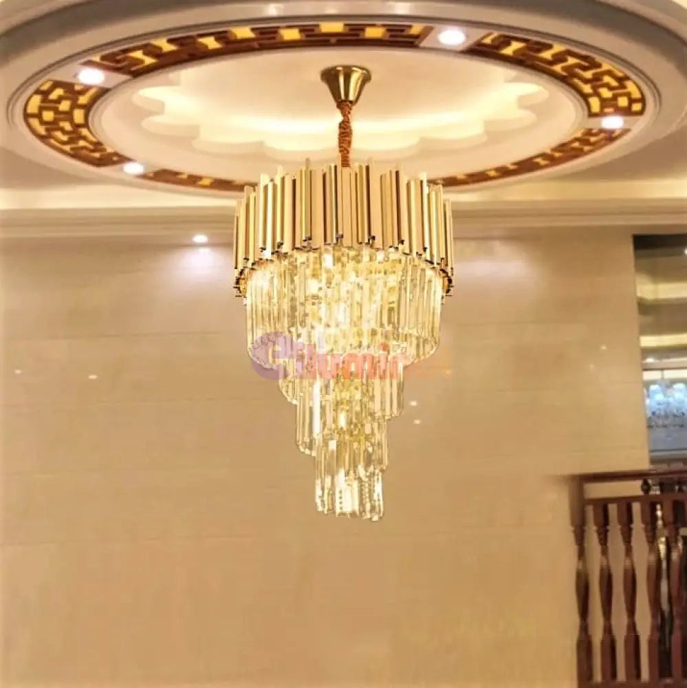 Candelabru Cristal Golden Maxi Rain 500Mm Chandeliers Crystal