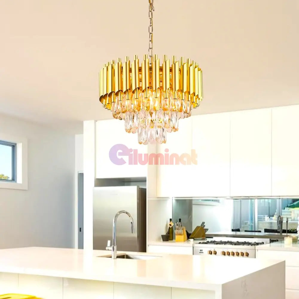 Candelabru Cristal Golden Panther 400Mm Chandeliers Crystal