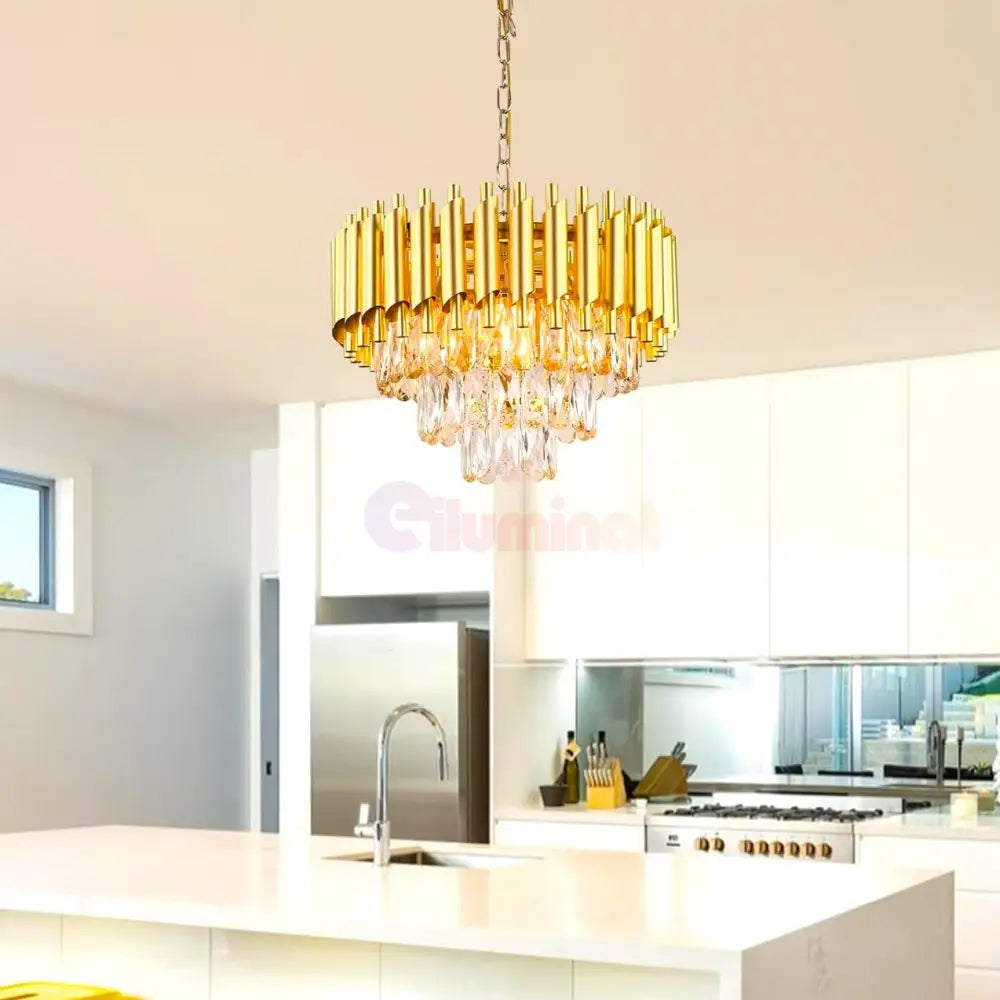 Candelabru Cristal Golden Panther 400Mm Chandeliers Crystal