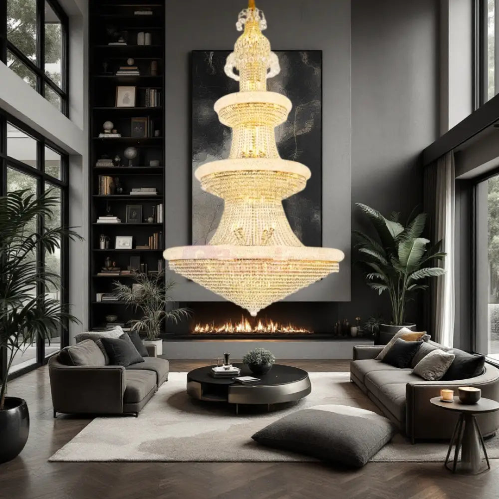 Candelabru Cristal LUXURY AURIU Electro 72xE14 AURIE / 220CM / LUXURY Chandeliers Crystal