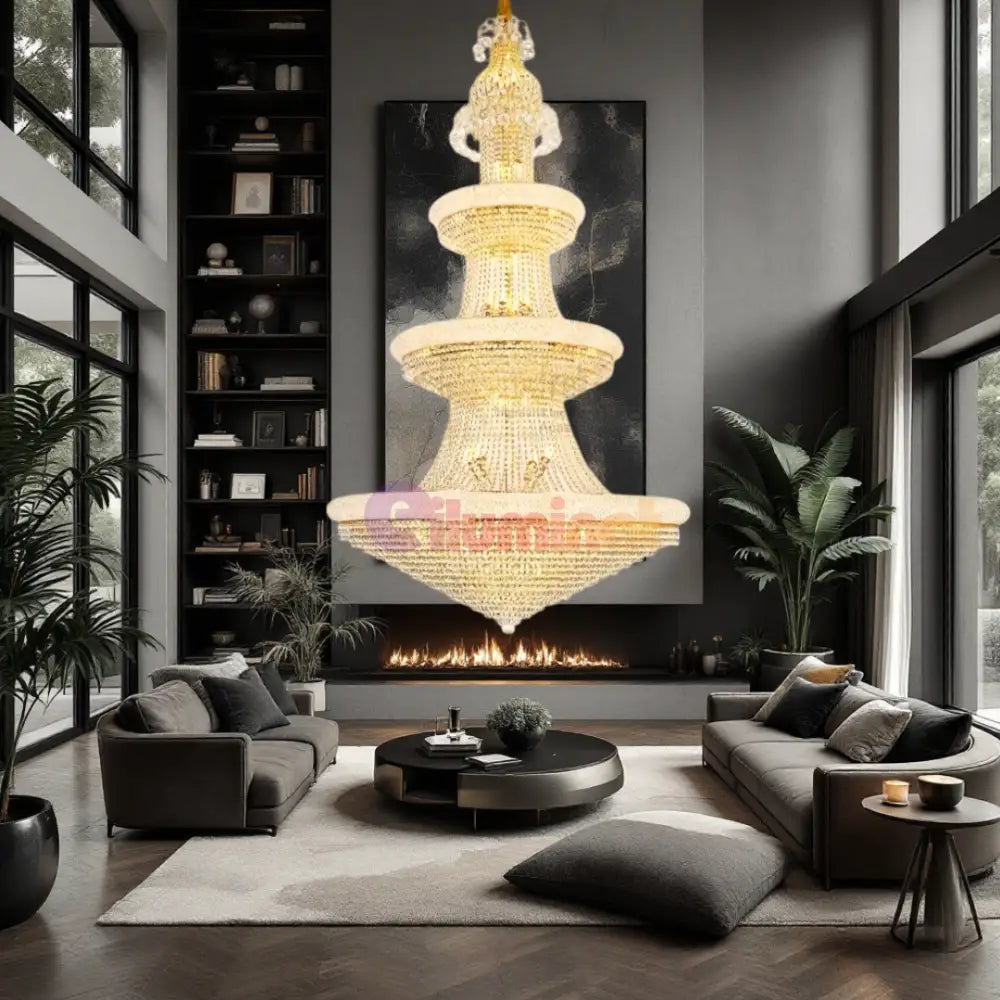Candelabru Cristal LUXURY AURIU Electro 72xE14 AURIE / 220CM / LUXURY Chandeliers Crystal