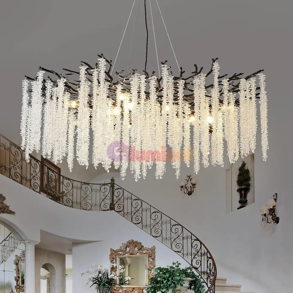 Candelabru Cristal Luxury Black Willow 100Cm Chandeliers Crystal