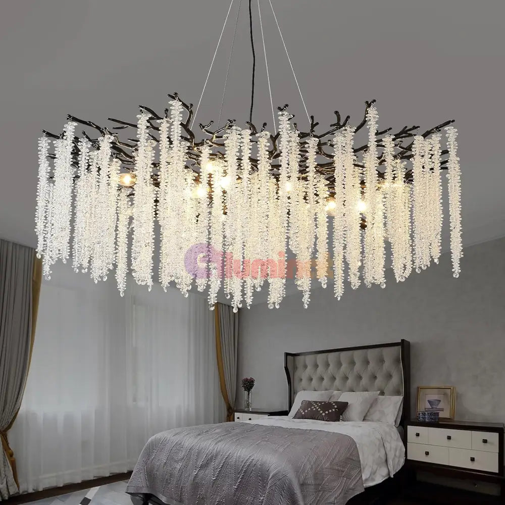 Candelabru Cristal Luxury Black Willow 100Cm Chandeliers Crystal