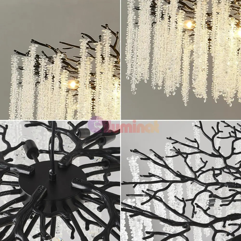 Candelabru Cristal Luxury Black Willow 100Cm Chandeliers Crystal