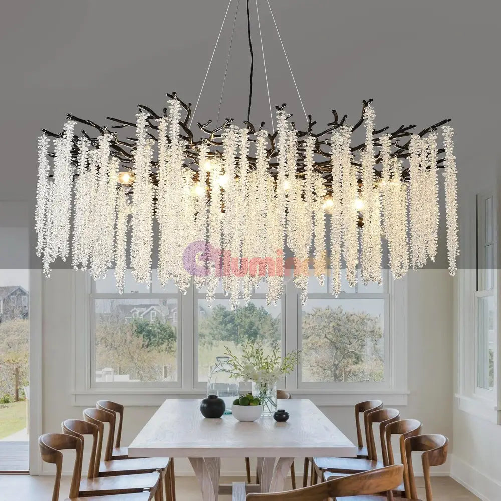 Candelabru Cristal Luxury Black Willow 100Cm Chandeliers Crystal