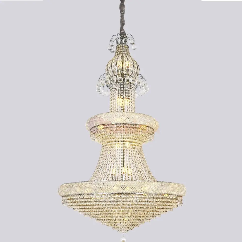 Candelabru Cristal Luxury Chrome 158Cm -P82403 Chandeliers Crystal
