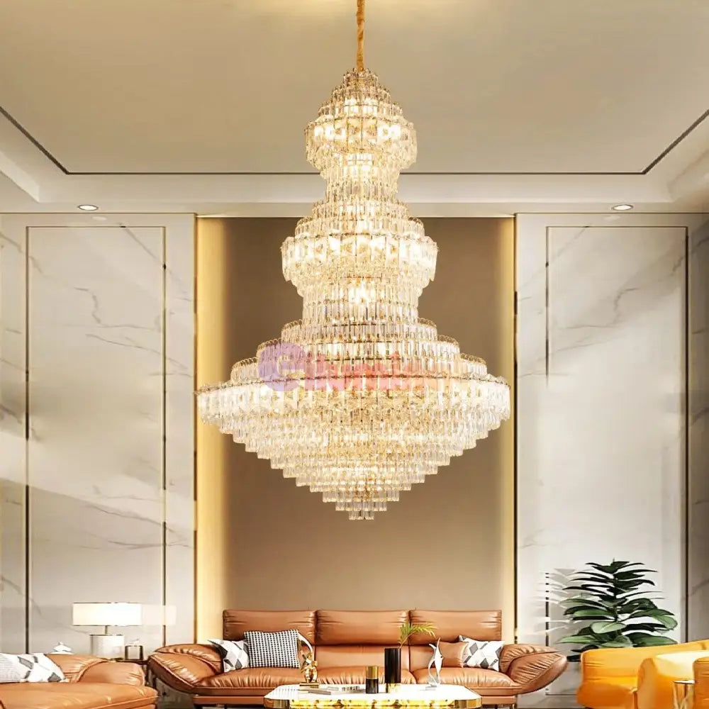 Candelabru Cristal Luxury Chrome 180Cm -P3315 Chandeliers Crystal