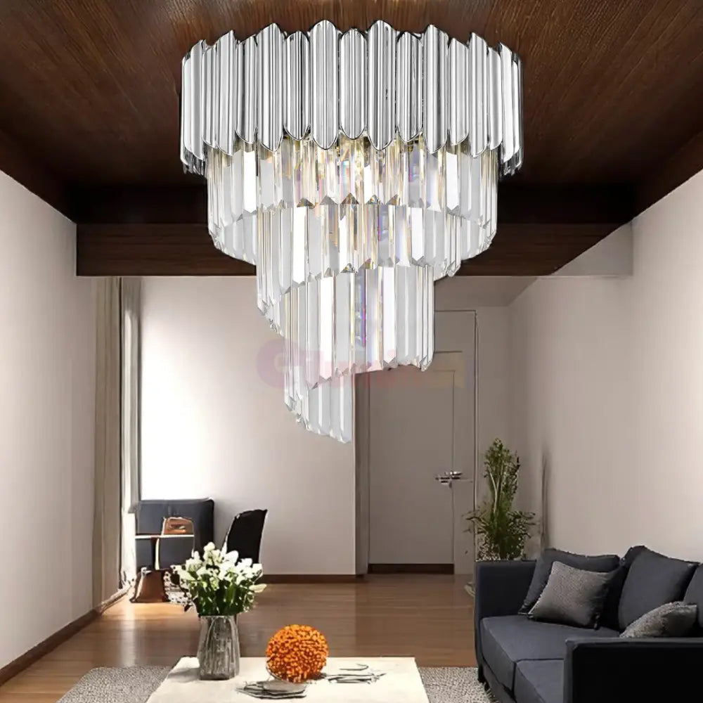 Lustra Cristal 5xE14 Chrome Verano CHROME / CRISTAL Chandeliers