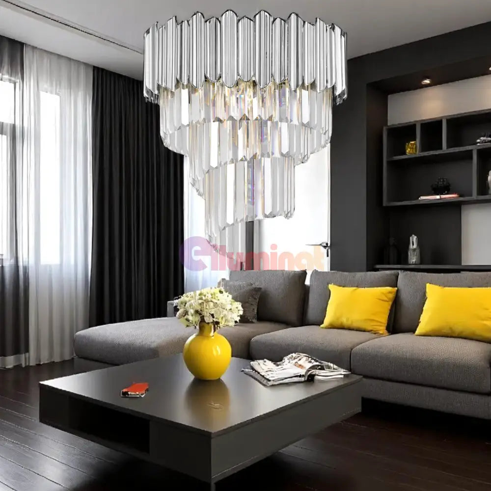 Lustra Cristal 5xE14 Chrome Verano CHROME / CRISTAL Chandeliers