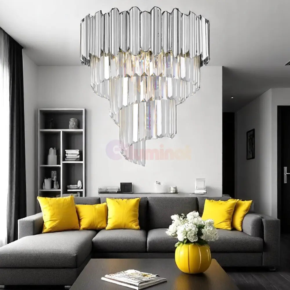 Lustra Cristal 5xE14 Chrome Verano CHROME / CRISTAL Chandeliers