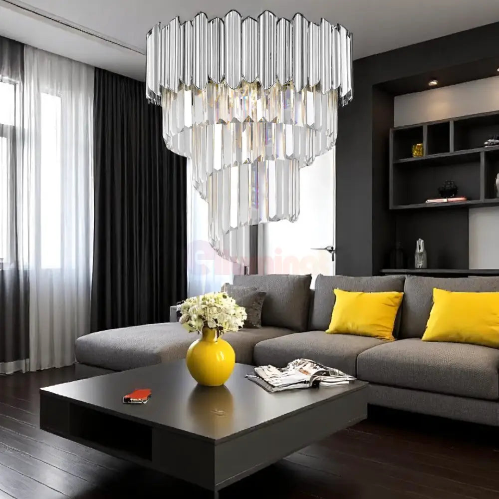Lustra Cristal 5xE14 Chrome Verano CHROME / CRISTAL Chandeliers