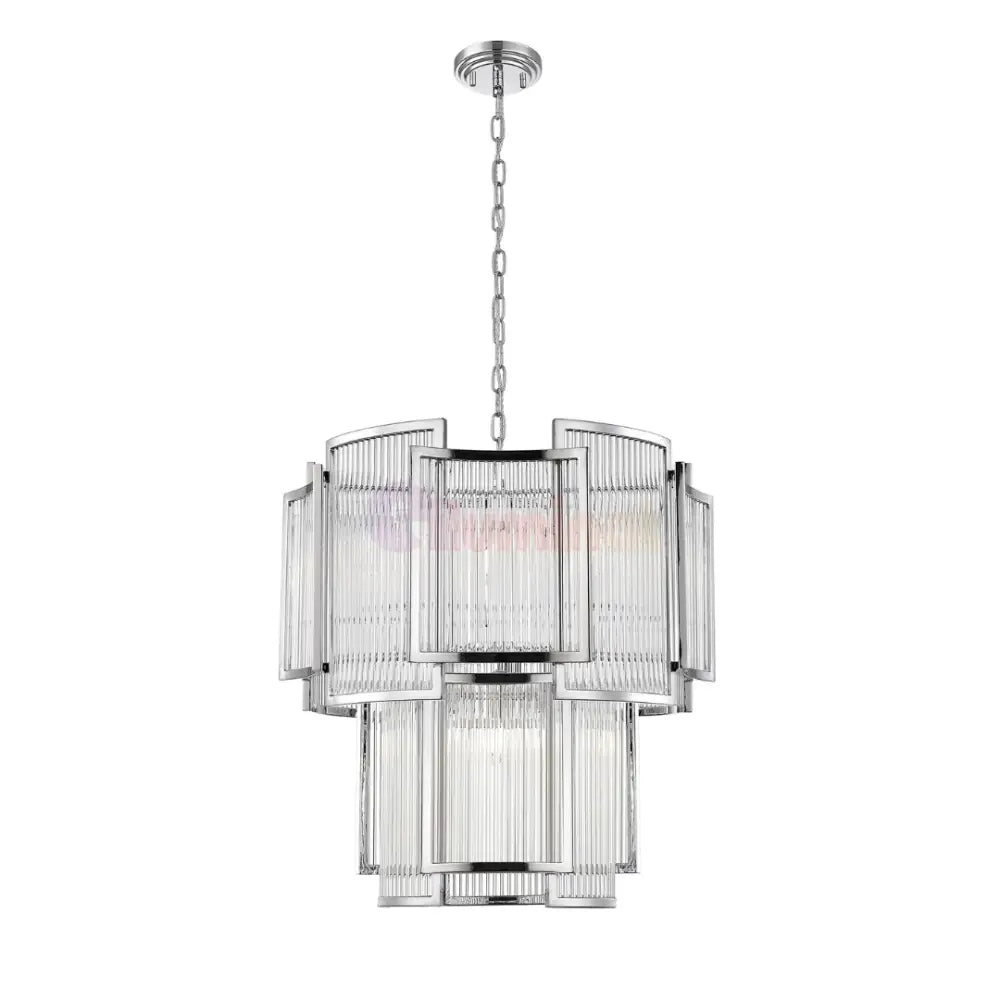 Lustra Suspendata 8xE14 Chrome Vissaro CHROME / CRISTAL Chandeliers