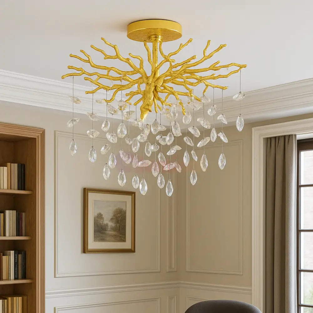 Lustra LED Gold 6XG9 KLARA AURIE / MINIMALIST DESIGN Lighting Fixtures