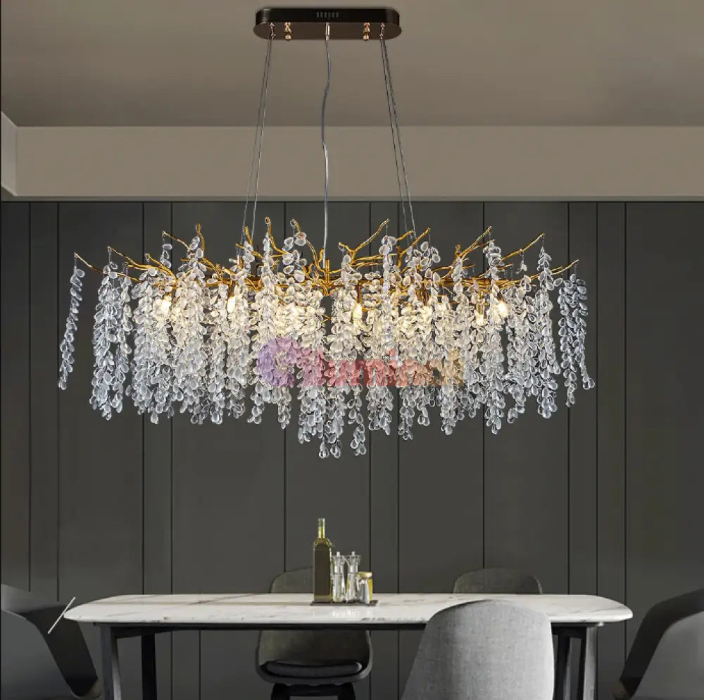 Candelabru Cristal Luxury Golden Grapes 120X60Cm Chandeliers Crystal