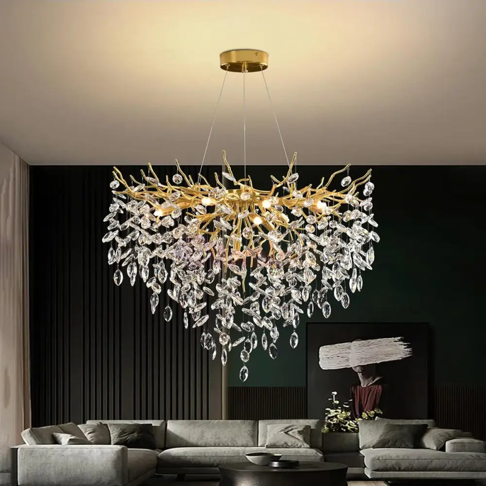 Candelabru Cristal LUXURY Golden Klara Chandeliers Crystal