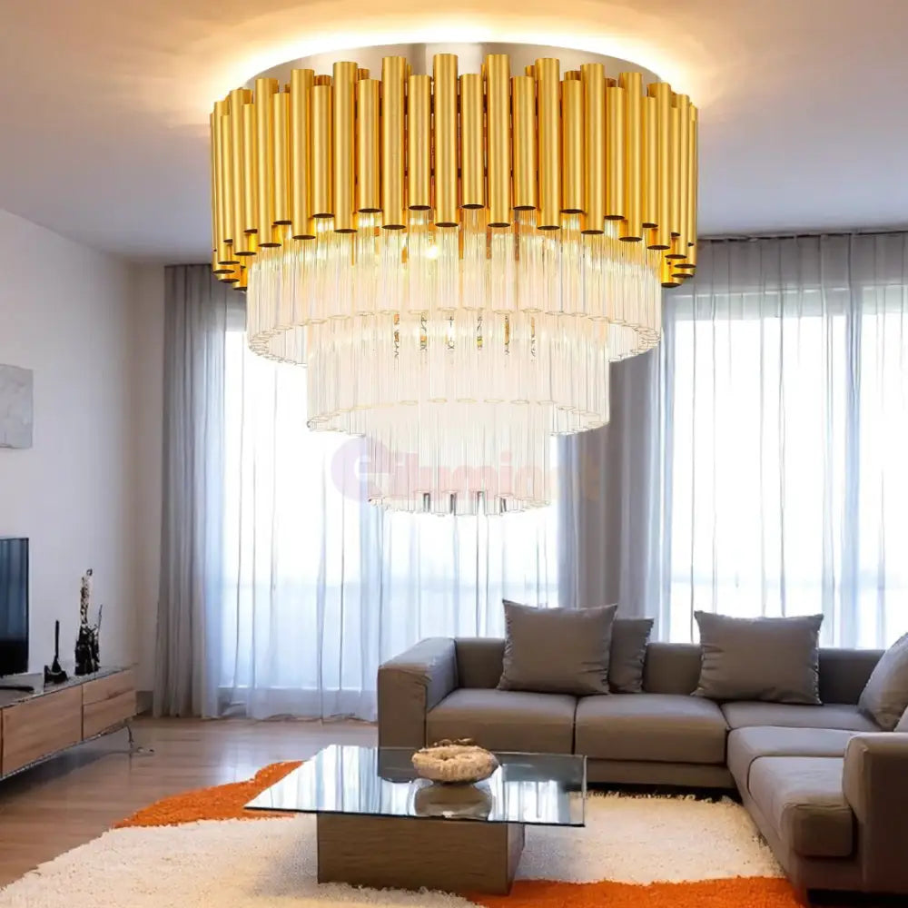 Lustra Cristal Gold 4xE14 Novelli AURIE / CRISTAL / 38CM Chandeliers Crystal