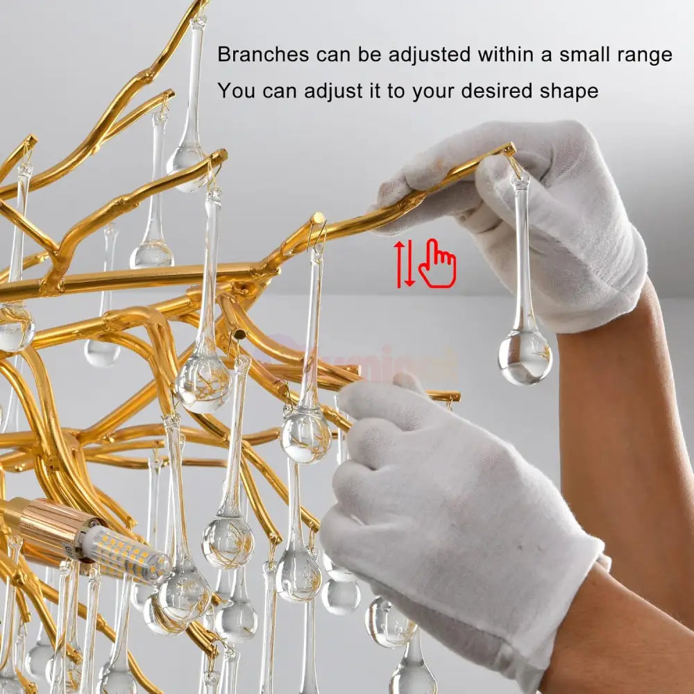 Candelabru Cristal LUXURY Golden Tears 60CM AURIE / 60CM / LUXURY Chandeliers Crystal