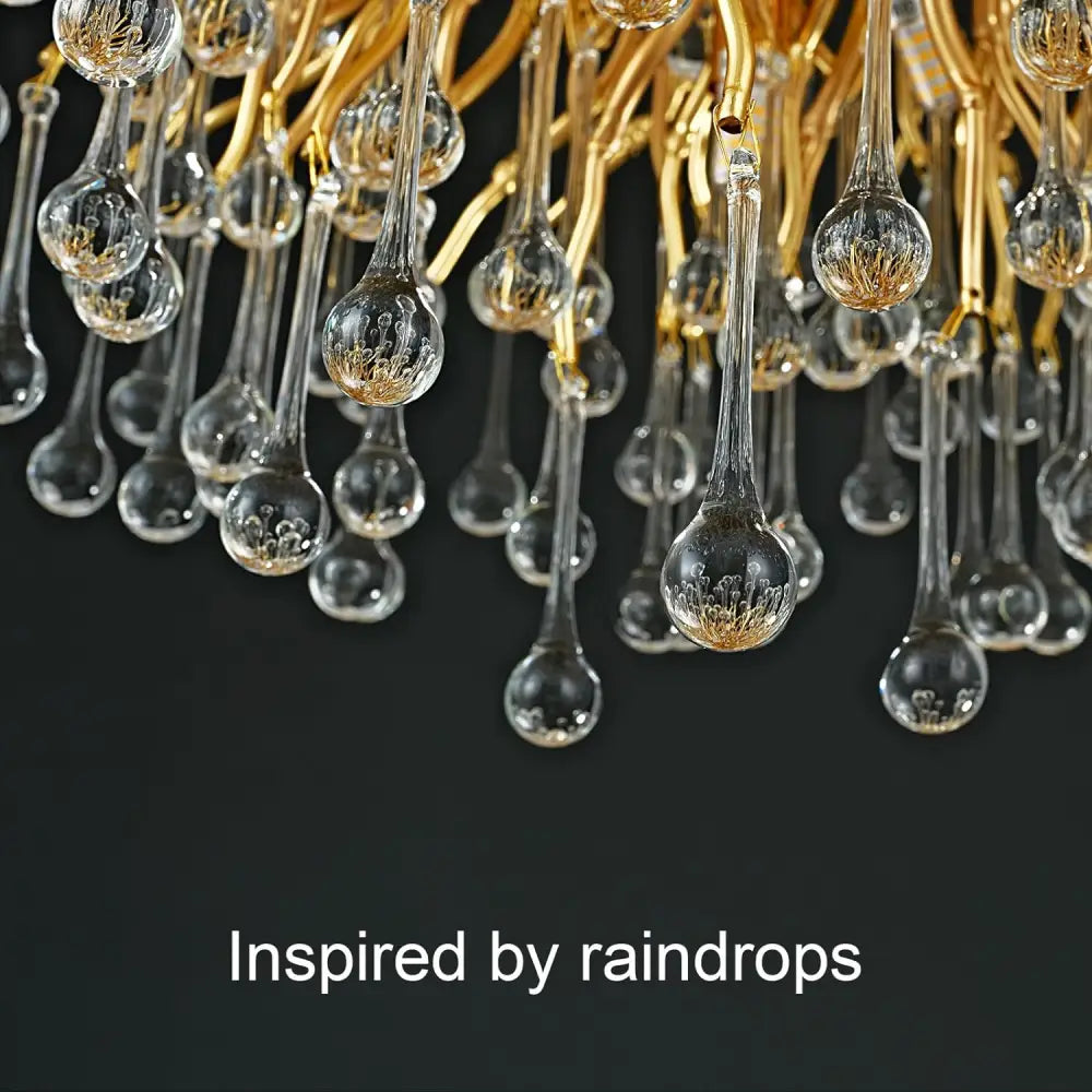 Candelabru Cristal Luxury Golden Tears 80Cm Chandeliers Crystal
