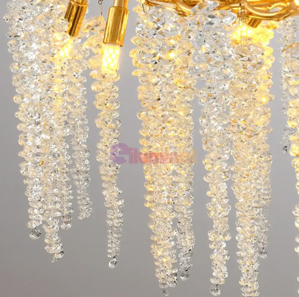 Candelabru Cristal Luxury Golden Willow 80Cm Chandeliers Crystal