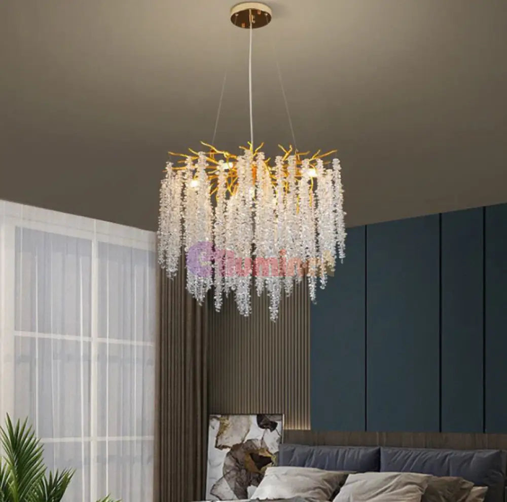 Candelabru Cristal Luxury Golden Willow 45Cm Chandeliers Crystal