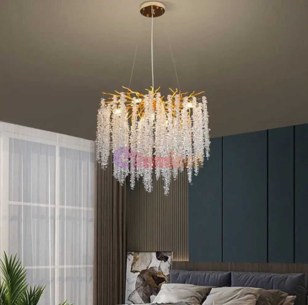 Candelabru Cristal Luxury Golden Willow 45Cm Chandeliers Crystal
