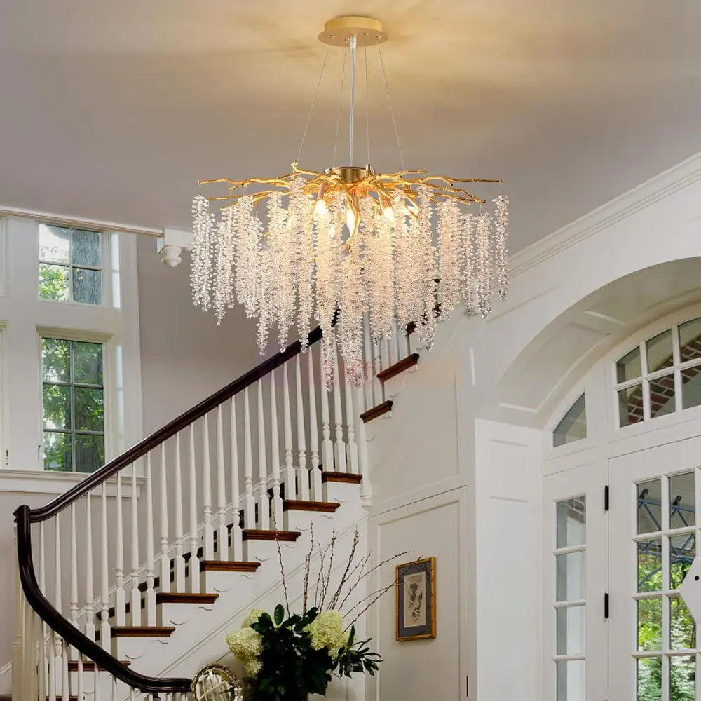 Candelabru Cristal Luxury Golden Willow 80Cm Chandeliers Crystal