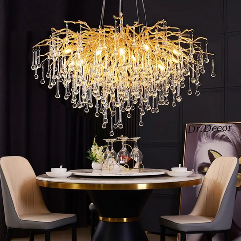 Candelabru Cristal LUXURY Golden Tears 80CM Resigilat R3