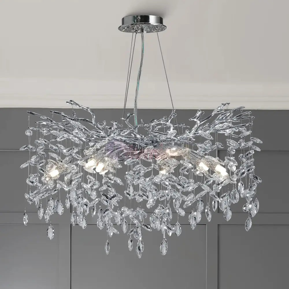 Candelabru Cristal LUXURY Silver CINDY 80cm ARGINTIE / 80CM / LUXURY Chandeliers Crystal