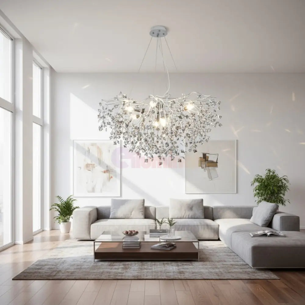 Candelabru Cristal LUXURY Silver SOFT 80x45cm Chandeliers Crystal