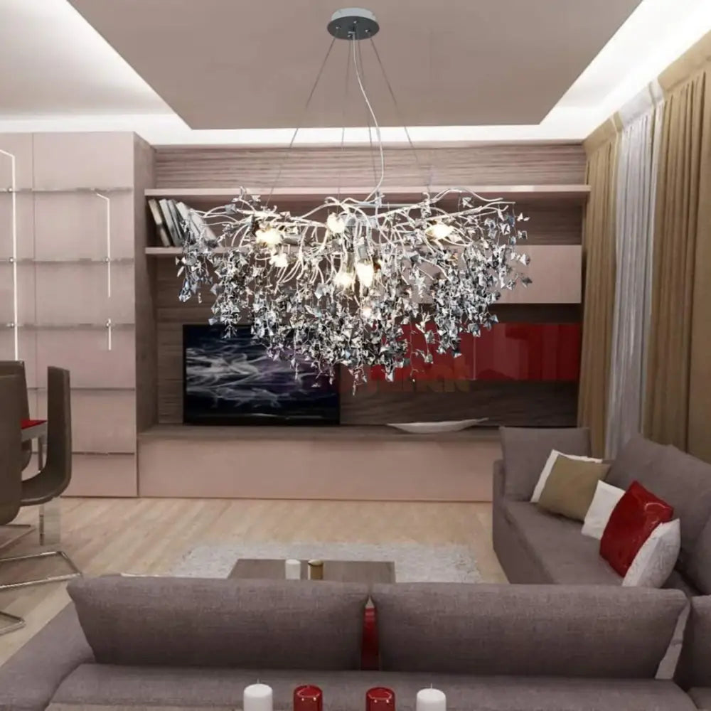 Candelabru Cristal LUXURY Silver SOFT 80x45cm Chandeliers Crystal