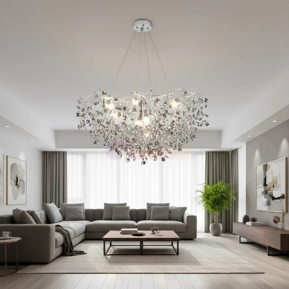 Candelabru Cristal LUXURY Silver SOFT 80x45cm Chandeliers Crystal