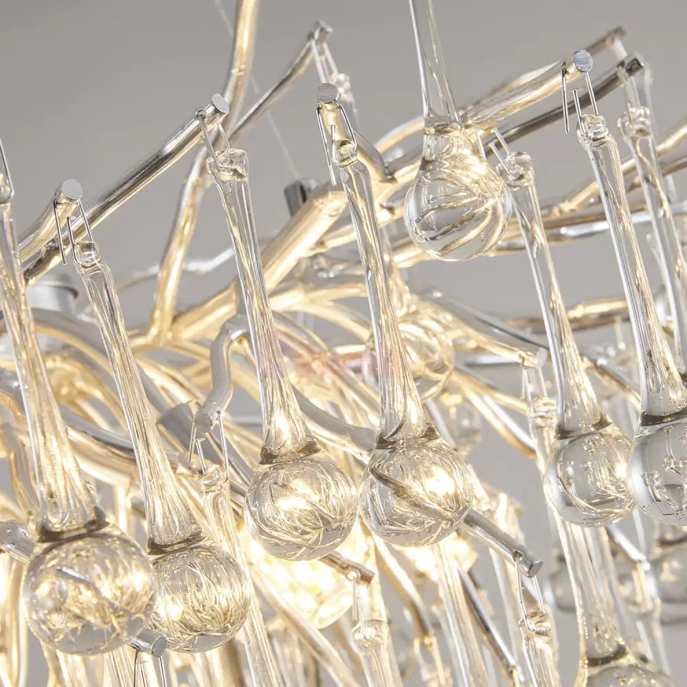 Candelabru Cristal LUXURY Silver Tears 45CM ARGINTIE / 45CM / LUXURY Chandeliers Crystal