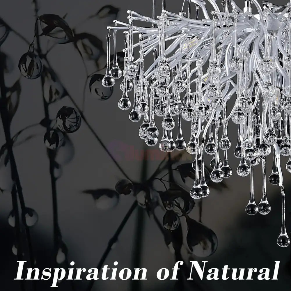 Candelabru Cristal LUXURY Silver Tears 45CM ARGINTIE / 45CM / LUXURY Chandeliers Crystal