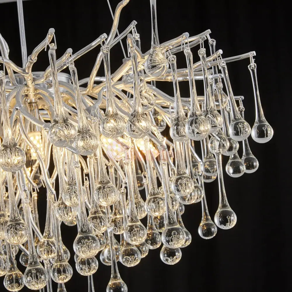 Candelabru Cristal LUXURY Silver Tears 45CM ARGINTIE / 45CM / LUXURY Chandeliers Crystal