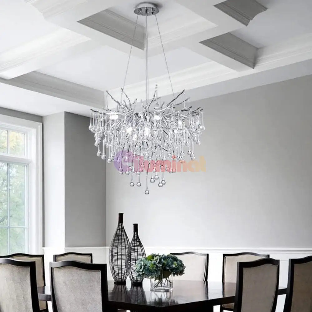 Candelabru Cristal Luxury Silver Tears 45Cm Chandeliers Crystal