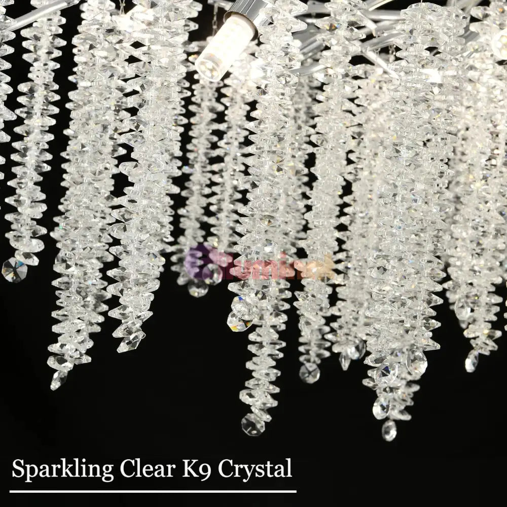 Candelabru Cristal Luxury Silver Willow 180X45 Cm Chandeliers Crystal