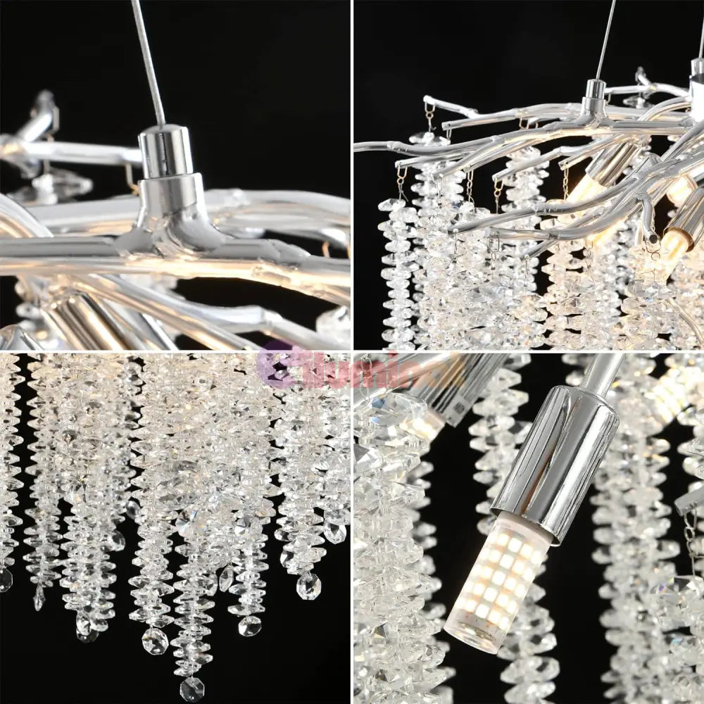 Candelabru Cristal Luxury Silver Willow 80Cm Chandeliers Crystal